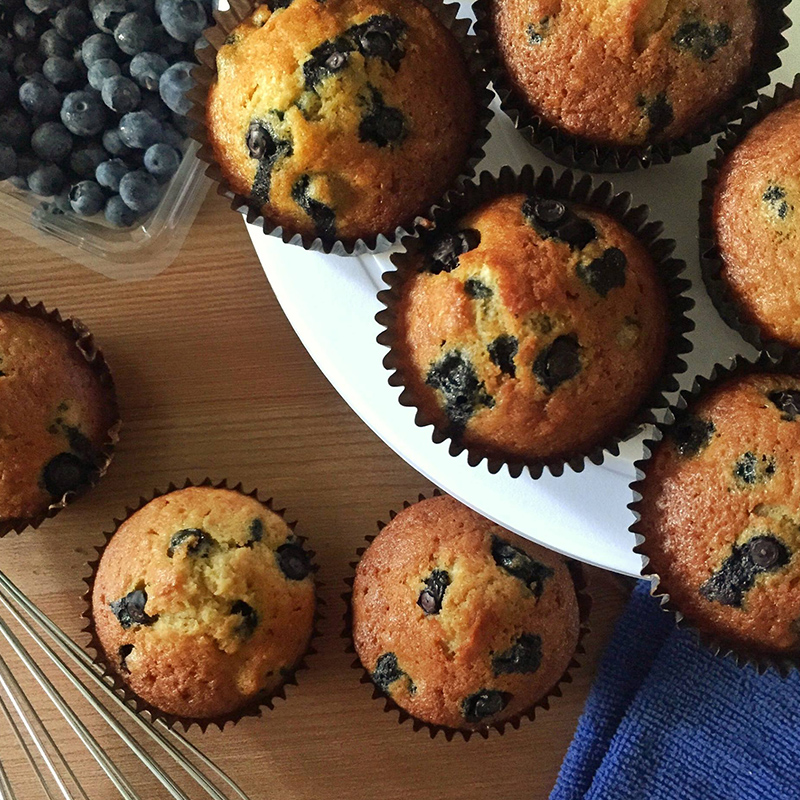 Blueberry Muffins Recipe by Bakeomaniac