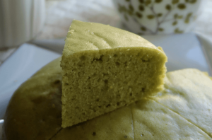 Less Sweet Pandan Coconut Steamed Cake Recipe
