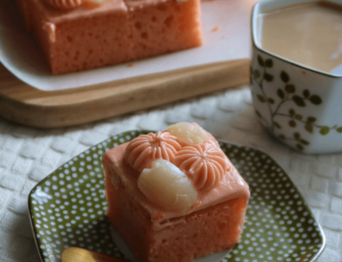 Mini Rose Lychee Cake Recipe