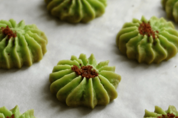 Pandan Gula Melaka Butter Cookies Recipe