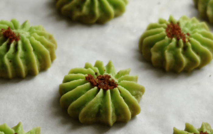 Pandan Gula Melaka Butter Cookies Recipe
