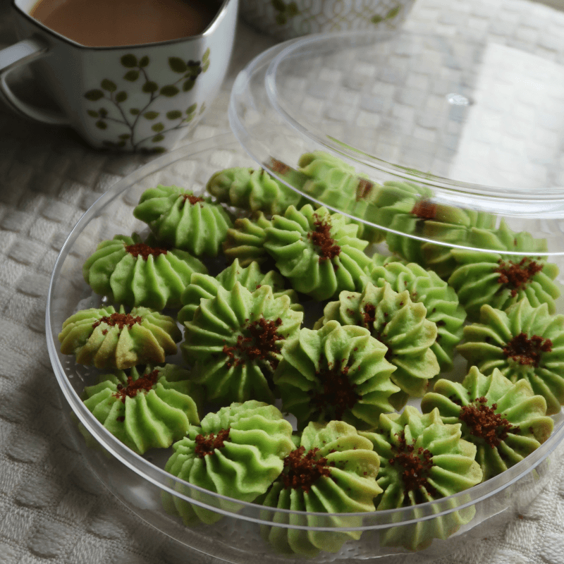Pandan Gula Melaka Butter Cookies Recipe 2