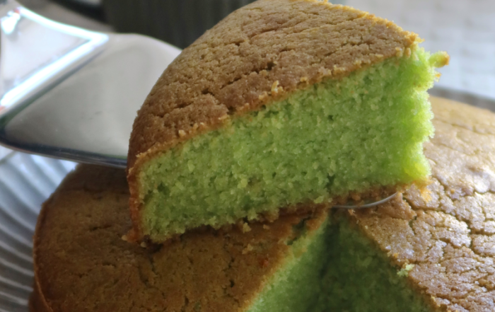 Low Sugar Pandan Butter Cake Recipe