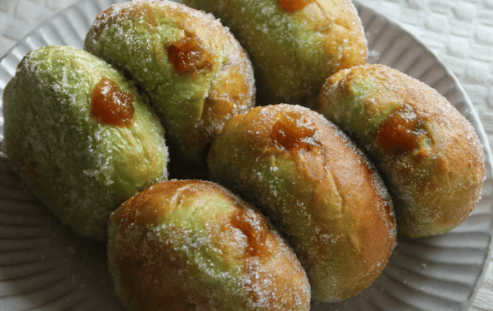 Air Fryer Pandan Kaya Doughnuts Recipe