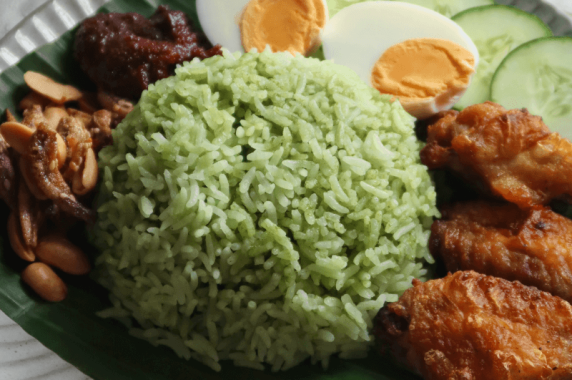 Pandan Coconut Nasi Lemak Rice Recipe
