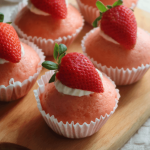 Steamed Strawberry Cupcakes Recipe
